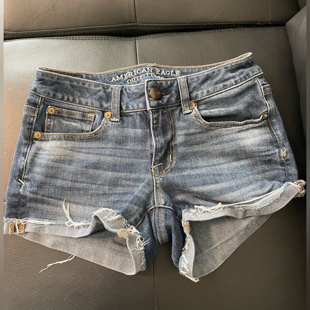 American Eagle Dark Blue Jean Shorts